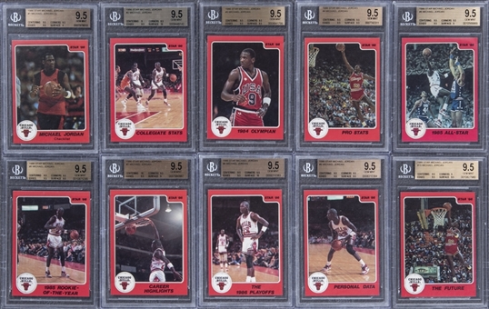 1986-87 Star Michael Jordan BGS GEM MINT 9.5 Complete Set (10)